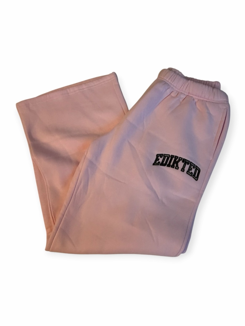 Edikted Crush Light Pink Straight Leg Sweatpants Size M NWOT